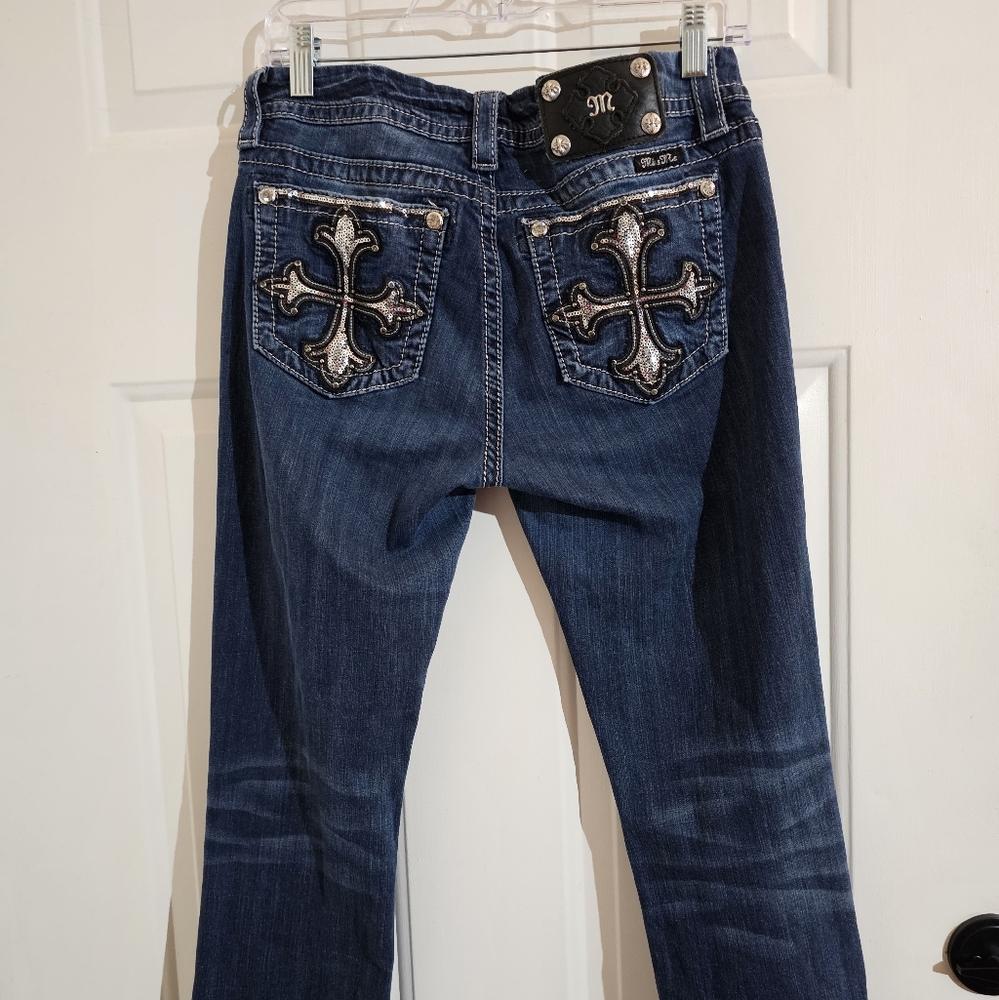 Women's Miss Me Jeans with Embroidered Cross Design - Picture 16 of 16